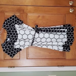 Kim Rogers dress. 18W black  & cream